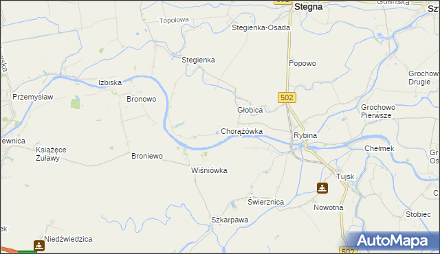 mapa Chorążówka, Chorążówka na mapie Targeo