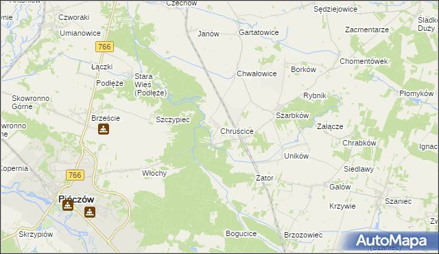 mapa Chruścice, Chruścice na mapie Targeo