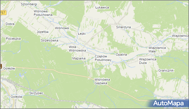 mapa Czajków Południowy, Czajków Południowy na mapie Targeo