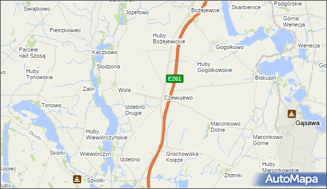 mapa Czewujewo, Czewujewo na mapie Targeo