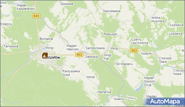 mapa Długi Kąt-Osada, Długi Kąt-Osada na mapie Targeo