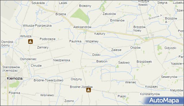 mapa Dobki gmina Iłów, Dobki gmina Iłów na mapie Targeo