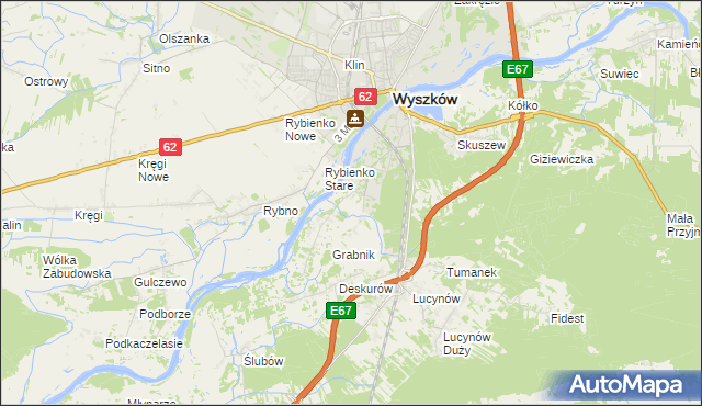 mapa Drogoszewo gmina Wyszków, Drogoszewo gmina Wyszków na mapie Targeo