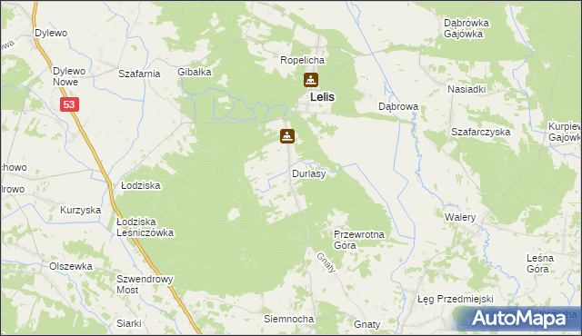 mapa Durlasy, Durlasy na mapie Targeo