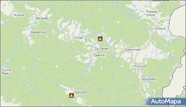 mapa Dwernik, Dwernik na mapie Targeo