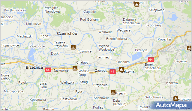 mapa Facimiech, Facimiech na mapie Targeo