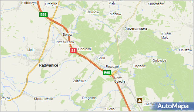 mapa Gaiki, Gaiki na mapie Targeo