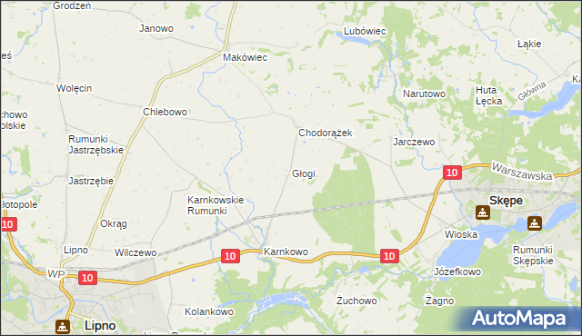 mapa Głogi, Głogi na mapie Targeo