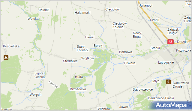 mapa Goniszów, Goniszów na mapie Targeo