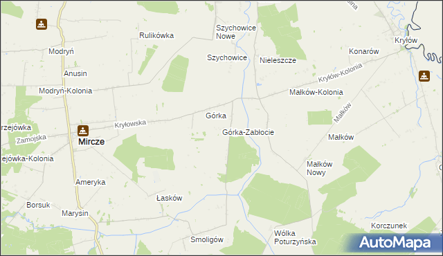 mapa Górka-Zabłocie, Górka-Zabłocie na mapie Targeo