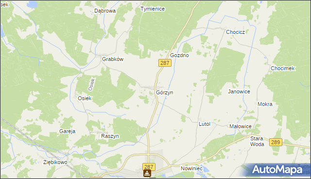 mapa Górzyn gmina Lubsko, Górzyn gmina Lubsko na mapie Targeo