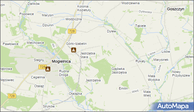 mapa Gracjanów, Gracjanów na mapie Targeo