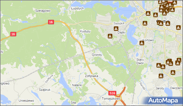 mapa Gronity, Gronity na mapie Targeo