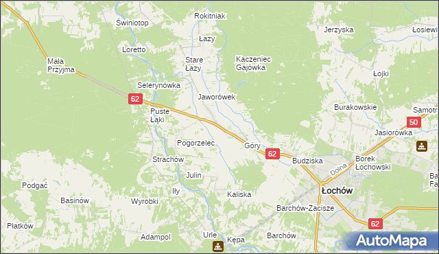 mapa Gwizdały, Gwizdały na mapie Targeo