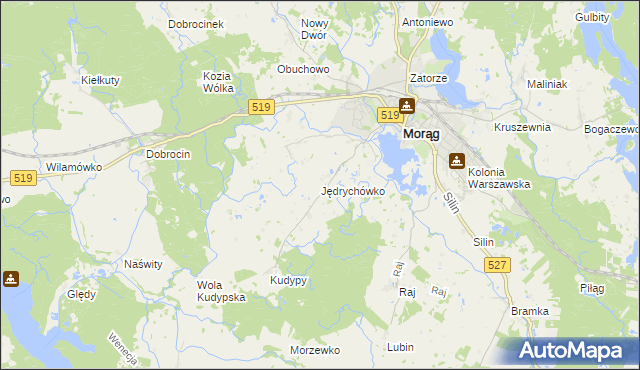 mapa Jędrychówko, Jędrychówko na mapie Targeo
