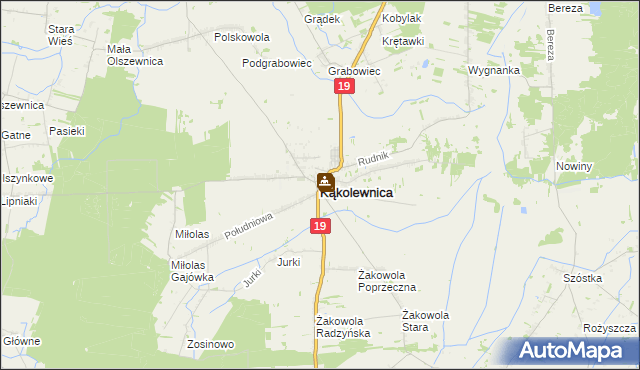 mapa Kąkolewnica, Kąkolewnica na mapie Targeo