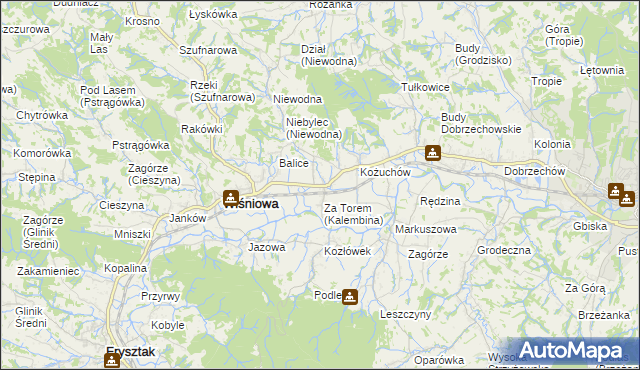 mapa Kalembina, Kalembina na mapie Targeo