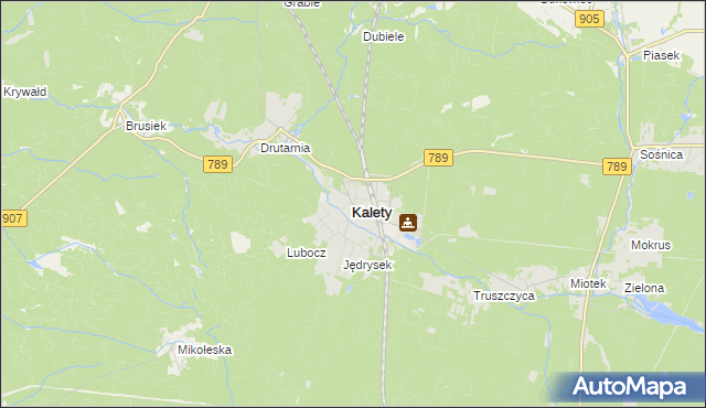 mapa Kalety powiat tarnogórski, Kalety powiat tarnogórski na mapie Targeo