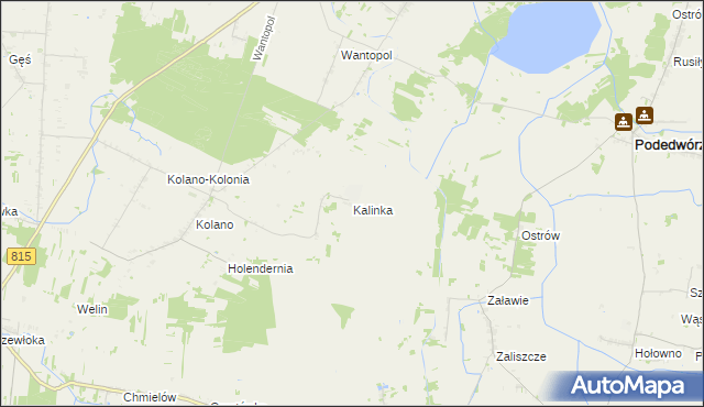 mapa Kalinka, Kalinka na mapie Targeo