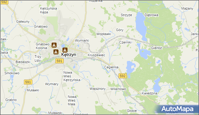 mapa Karolewo gmina Kętrzyn, Karolewo gmina Kętrzyn na mapie Targeo