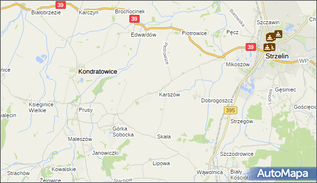 mapa Karszów, Karszów na mapie Targeo