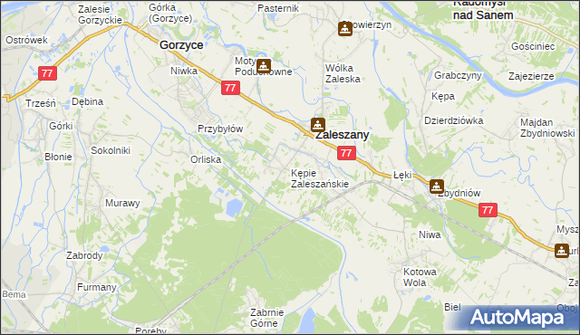 mapa Kępie Zaleszańskie, Kępie Zaleszańskie na mapie Targeo
