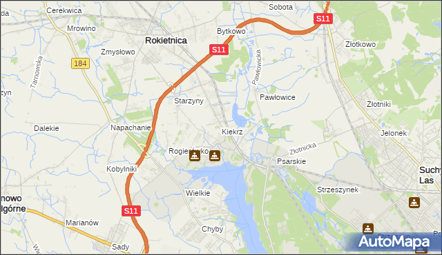 mapa Kiekrz, Kiekrz na mapie Targeo