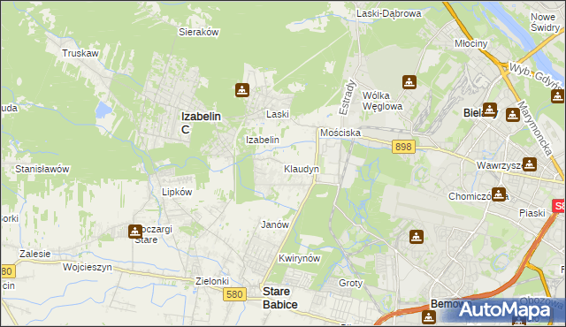 mapa Klaudyn, Klaudyn na mapie Targeo