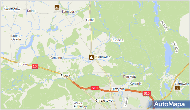 mapa Kłębowiec, Kłębowiec na mapie Targeo