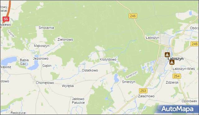 mapa Klotyldowo, Klotyldowo na mapie Targeo