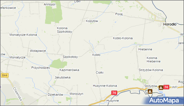 mapa Kobło, Kobło na mapie Targeo