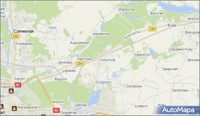 mapa Kobylnica gmina Swarzędz, Kobylnica gmina Swarzędz na mapie Targeo