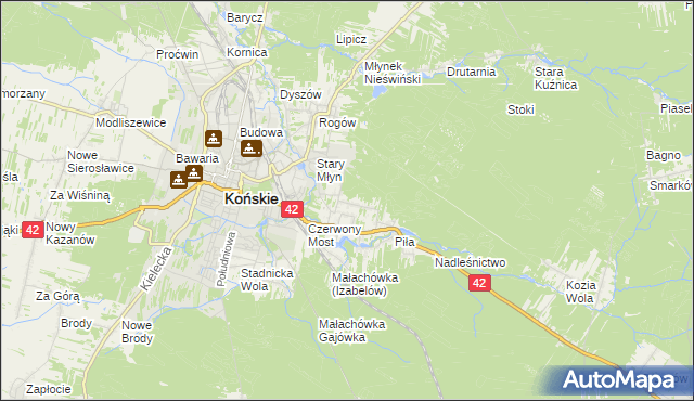 mapa Koczwara, Koczwara na mapie Targeo