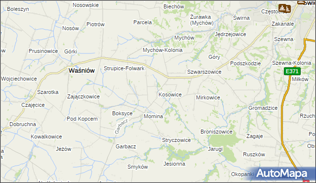 mapa Kosowice, Kosowice na mapie Targeo