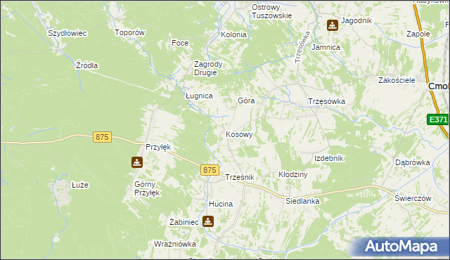 mapa Kosowy, Kosowy na mapie Targeo