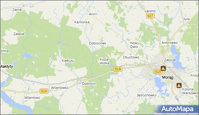 mapa Kozia Wólka, Kozia Wólka na mapie Targeo