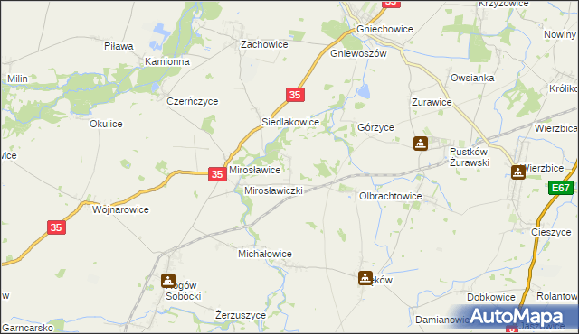 mapa Kryształowice, Kryształowice na mapie Targeo