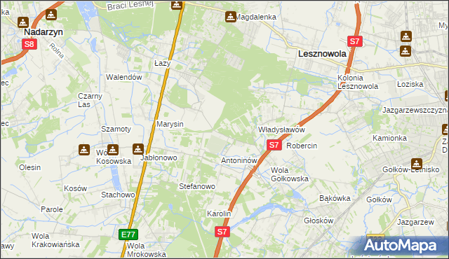 mapa Kuleszówka, Kuleszówka na mapie Targeo