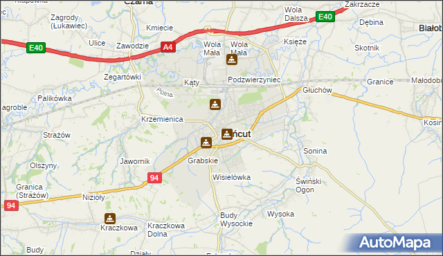 mapa Łańcut, Łańcut na mapie Targeo