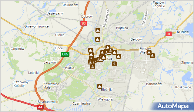 mapa Legnicy, Legnica na mapie Targeo
