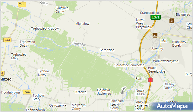 mapa Leśniczówka Seredzice, Leśniczówka Seredzice na mapie Targeo