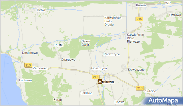mapa Łętowice gmina Krokowa, Łętowice gmina Krokowa na mapie Targeo
