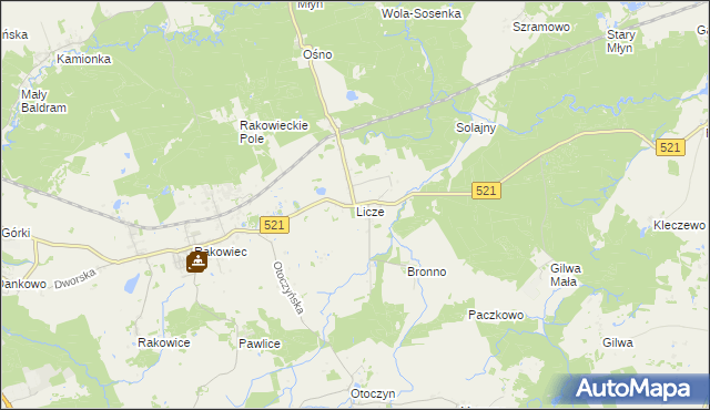 mapa Licze, Licze na mapie Targeo
