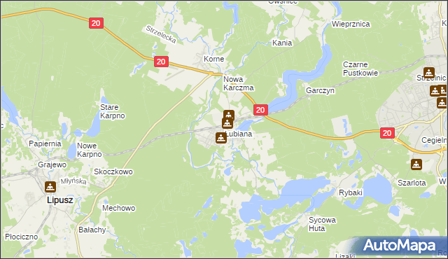 mapa Łubiana, Łubiana na mapie Targeo