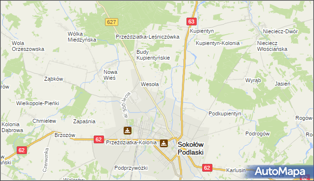 mapa Łubianki, Łubianki na mapie Targeo