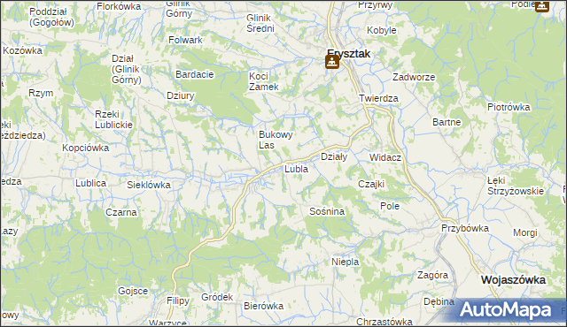 mapa Lubla, Lubla na mapie Targeo