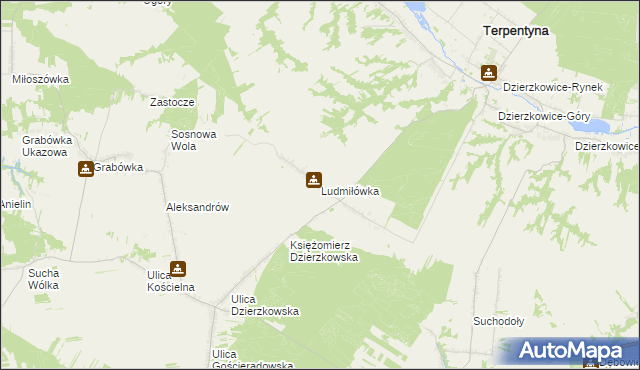mapa Ludmiłówka, Ludmiłówka na mapie Targeo