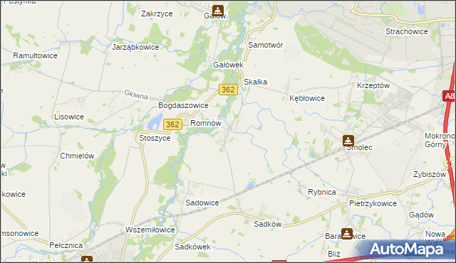 mapa Małkowice gmina Kąty Wrocławskie, Małkowice gmina Kąty Wrocławskie na mapie Targeo