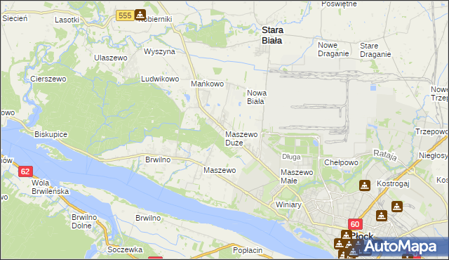 mapa Maszewo Duże, Maszewo Duże na mapie Targeo