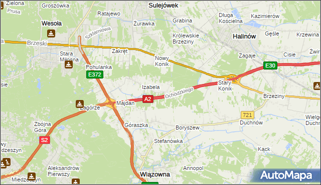 mapa Michałówek gmina Wiązowna, Michałówek gmina Wiązowna na mapie Targeo